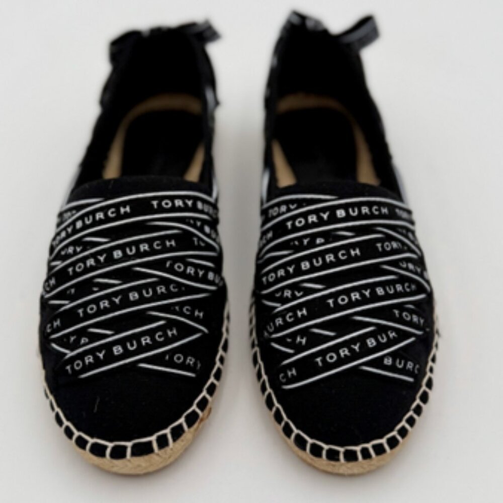 Tory Burch Black and White Espadrilles